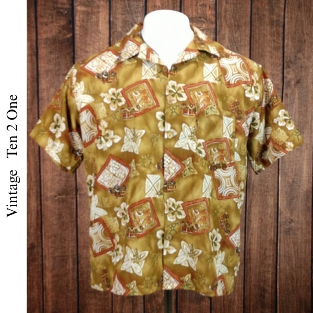 Vtg Rare Men's Woodies Car Camp Shirt Like New